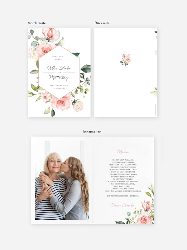 Karte zum Muttertag Soft Florals