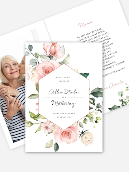 Karte zum Muttertag Soft Florals