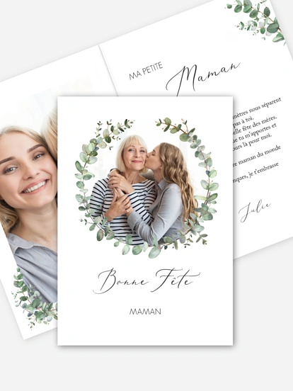 Carte de correspondance Green minimal