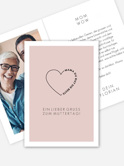 Grußkarte Mama ist die Beste
