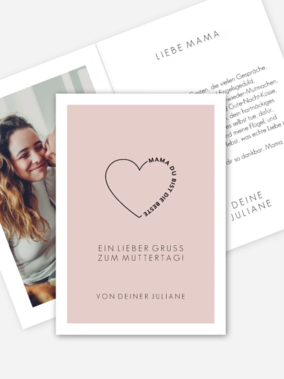 Karte zum Muttertag Mama ist die Beste