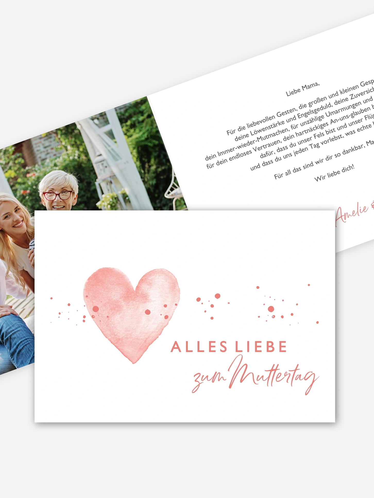 Karte zum Muttertag Herzensmoment