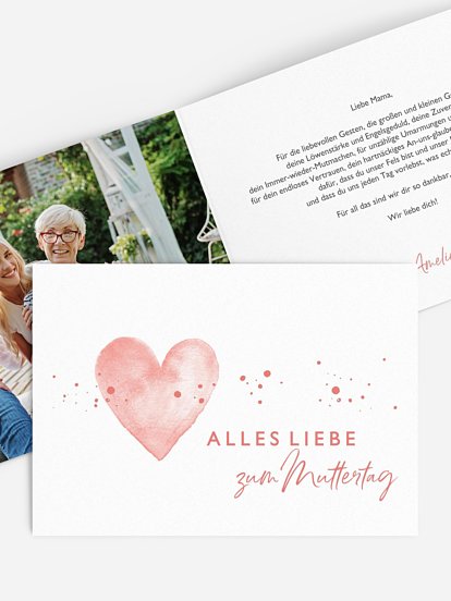 Karte zum Muttertag Herzensmoment