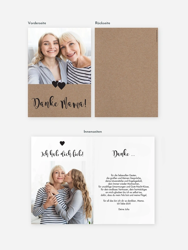 Grußkarte Geschenkbox Piktogramm