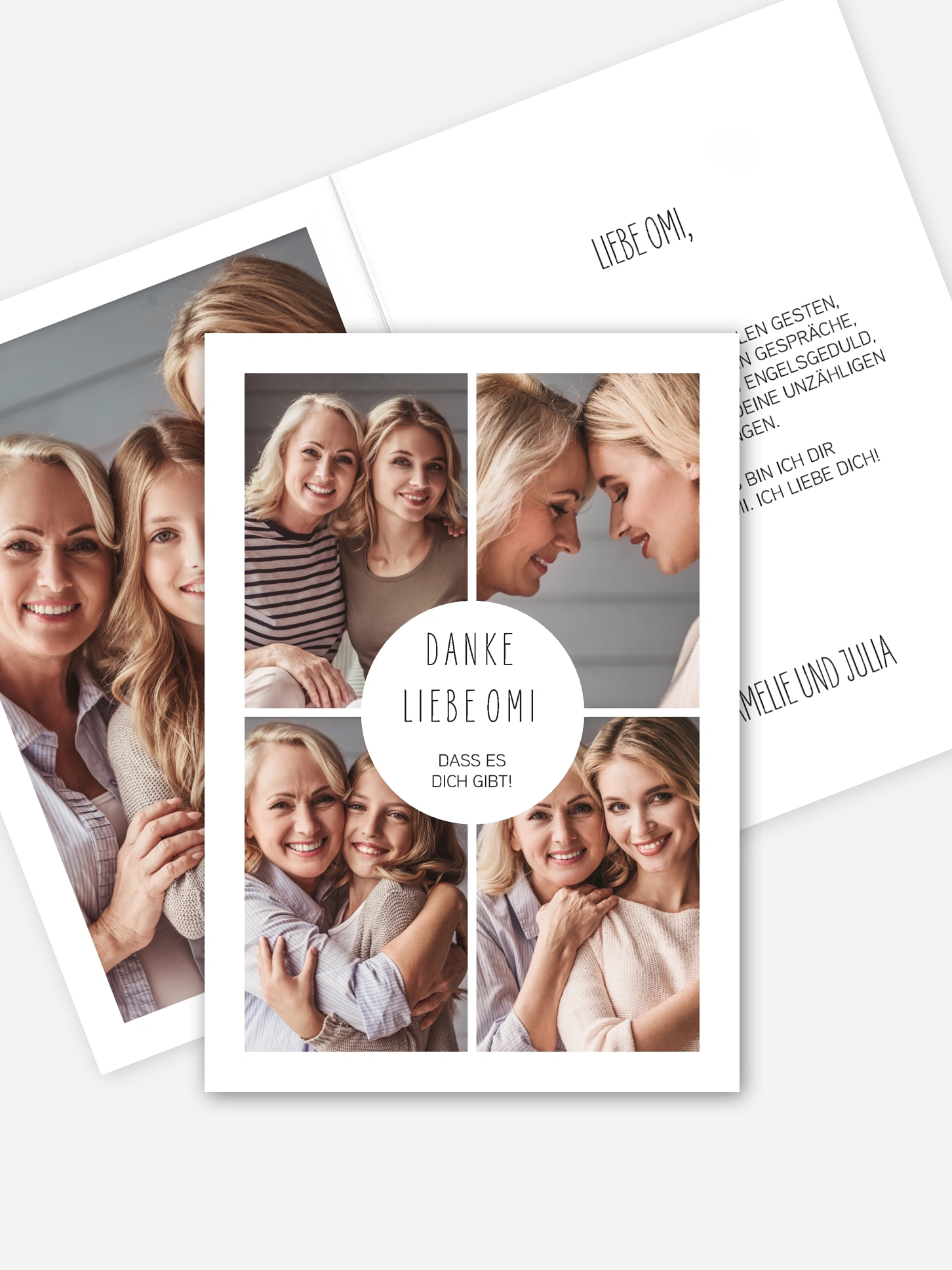 Grußkarte Familien Collage