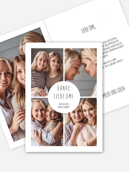 Grußkarte Familien Collage