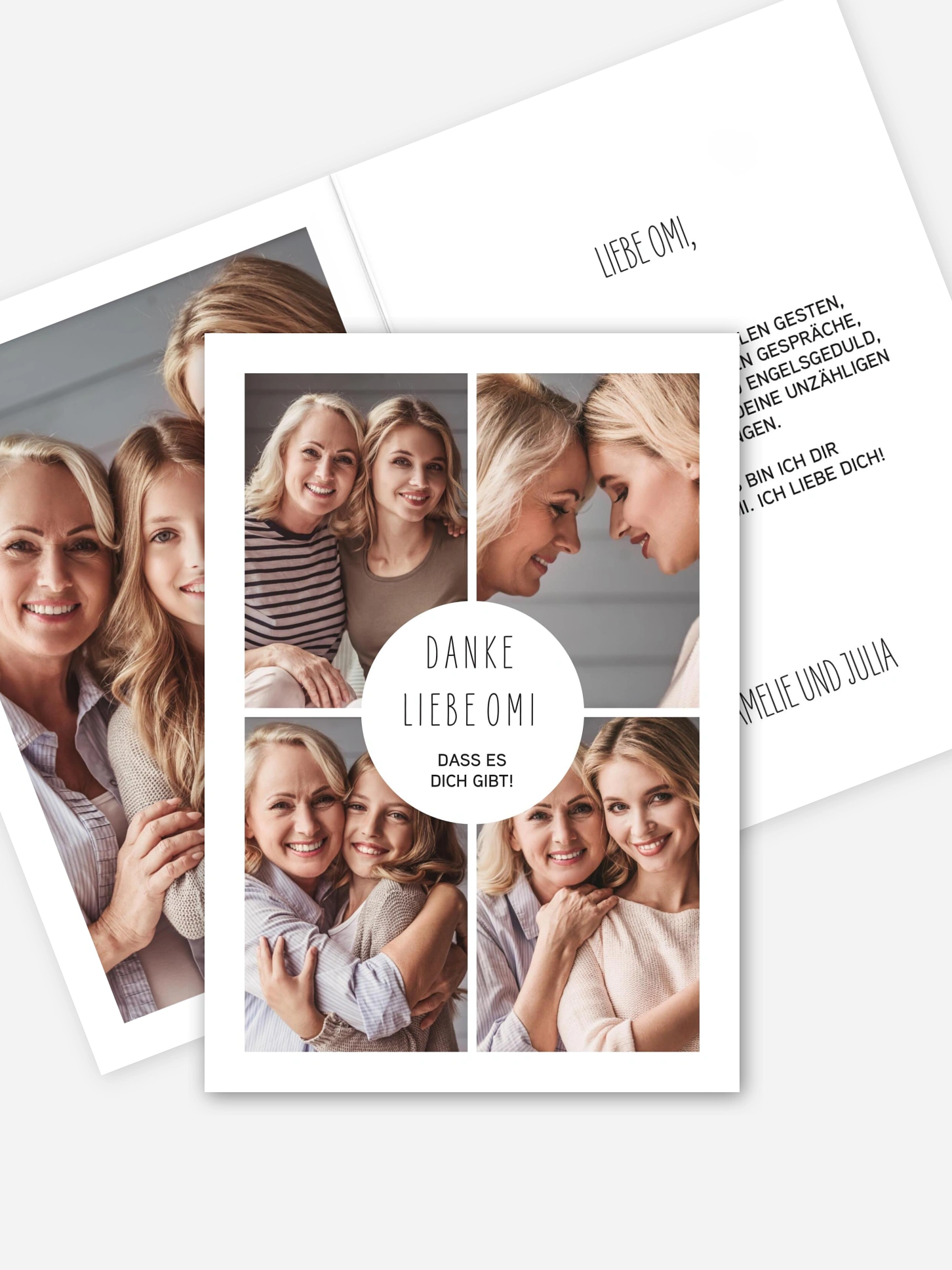 Karte zum Muttertag Familien Collage