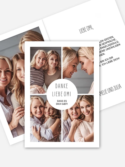 Karte zum Muttertag Familien Collage