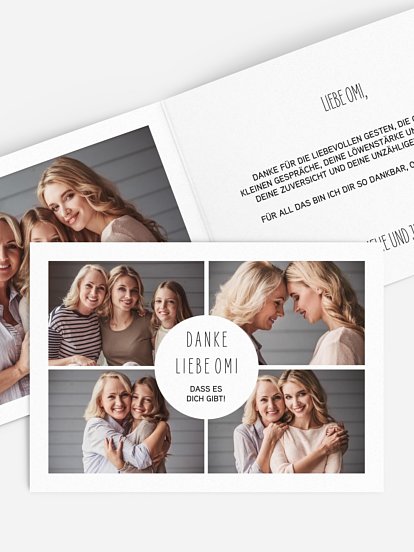 Karte zum Muttertag Familien Collage