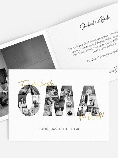 Karte zum Muttertag Bilder für Oma