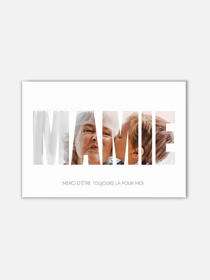 Affiche fête des mères Souvenirs avec mamie