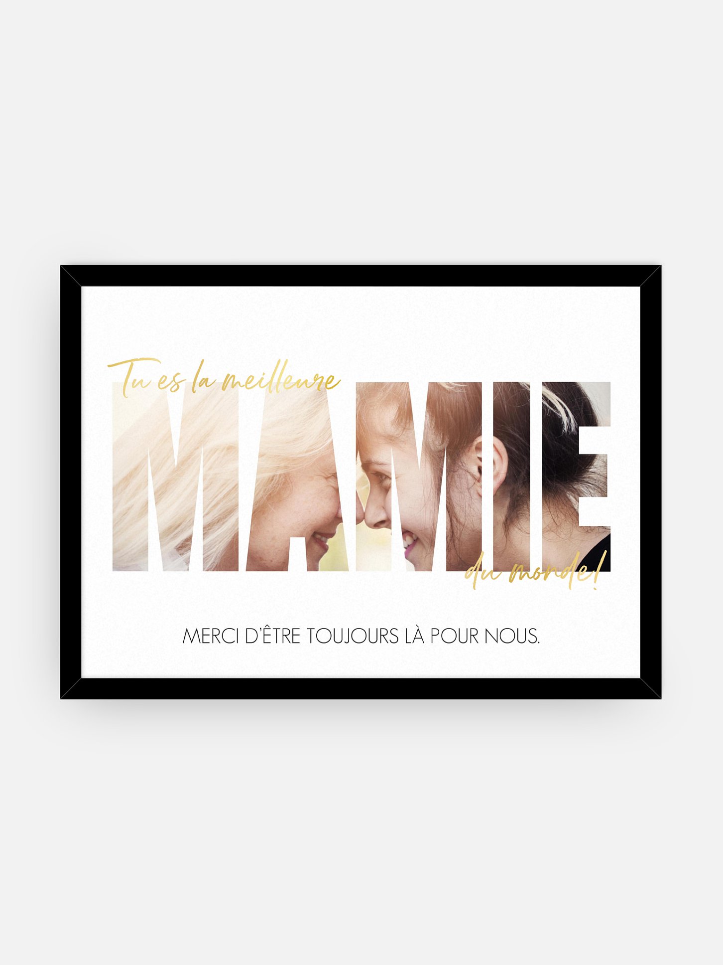 Affiche encadrée fête des mères Souvenirs avec mamie