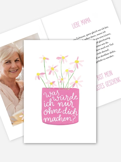 Karte zum Muttertag Unersetzlich