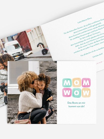 Grußkarte Wow