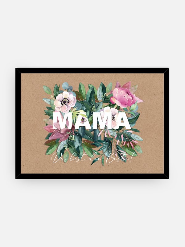 Wandbild Muttertag Blumen für Mama
