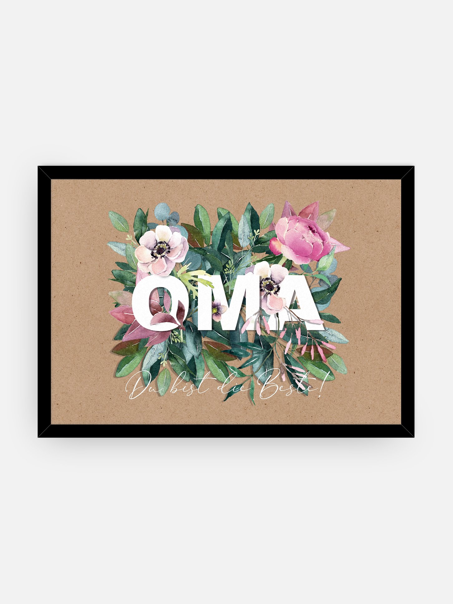 Wandbild Muttertag Blumen für Oma