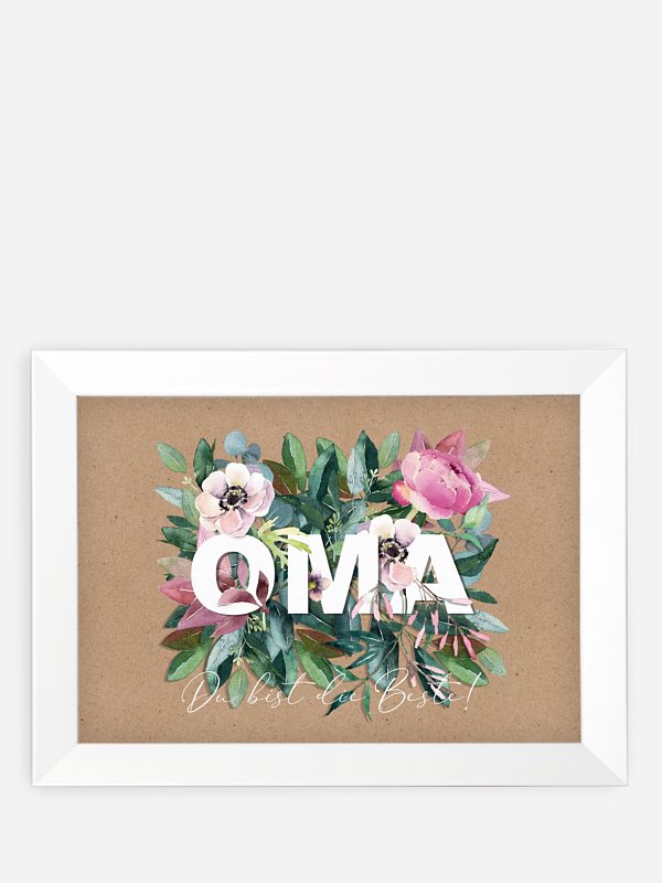 Wandbild Muttertag Blumen für Oma