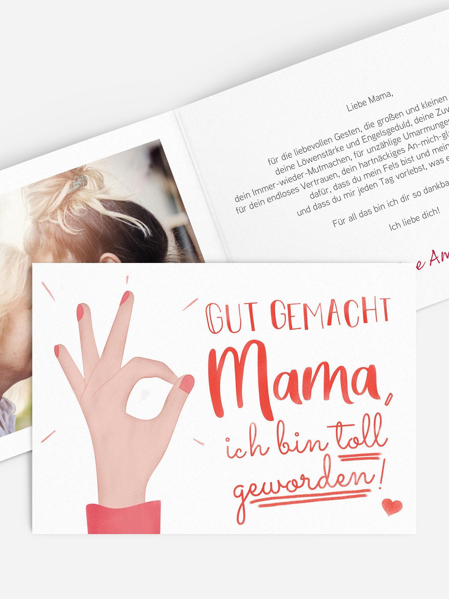 Karte zum Muttertag Gut gemacht Mama