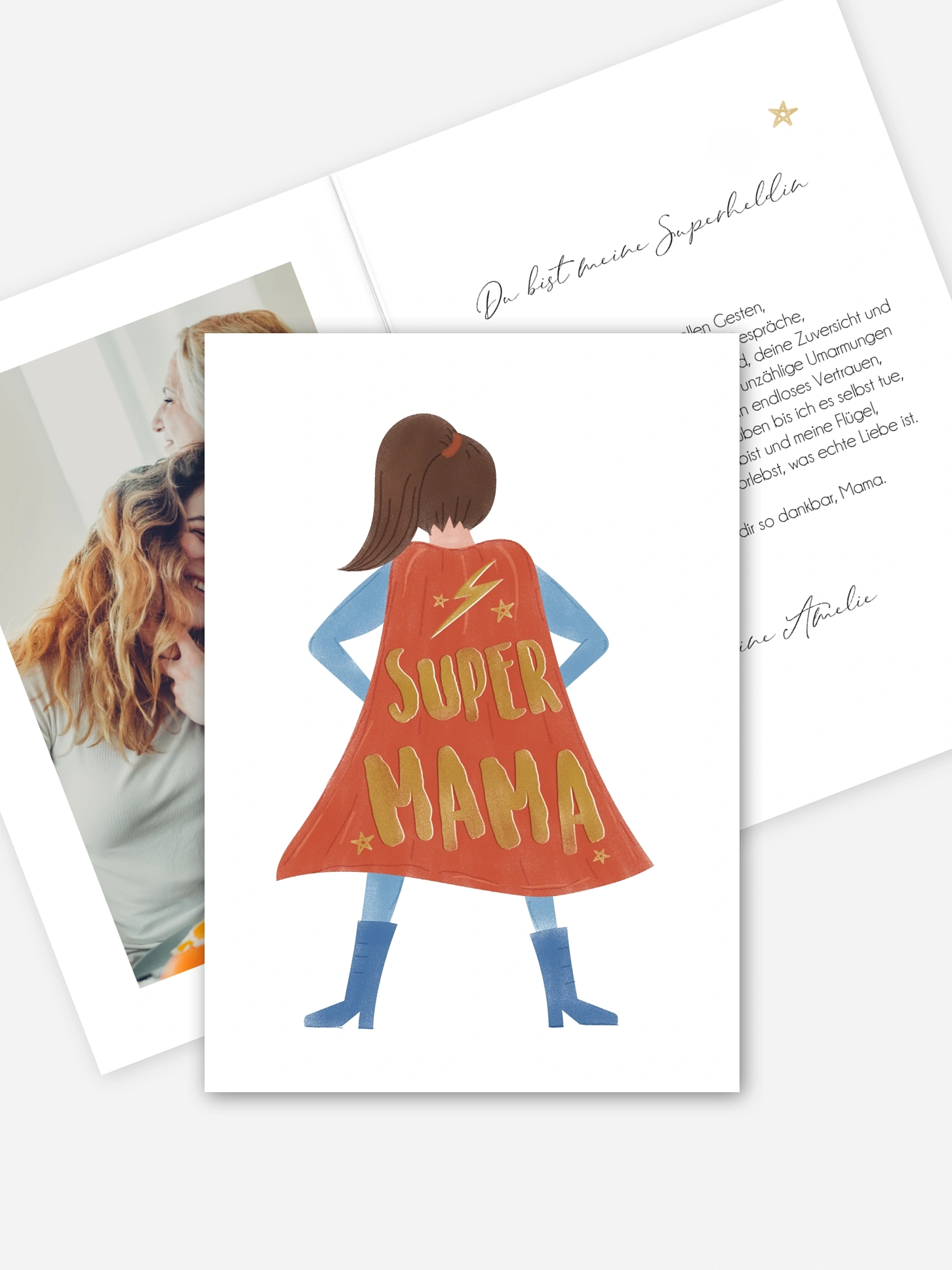 Grußkarte Supermama