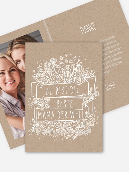 Grußkarte Blütenrausch Mama