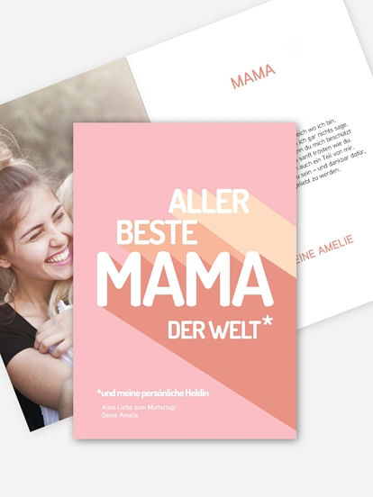 Karte zum Muttertag Retro