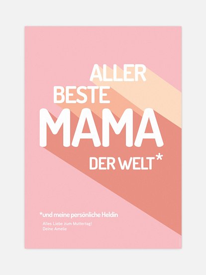 Poster Muttertag Retro