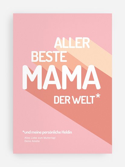 Poster Muttertag Retro