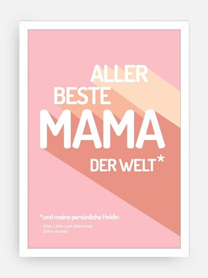 Poster Muttertag Retro