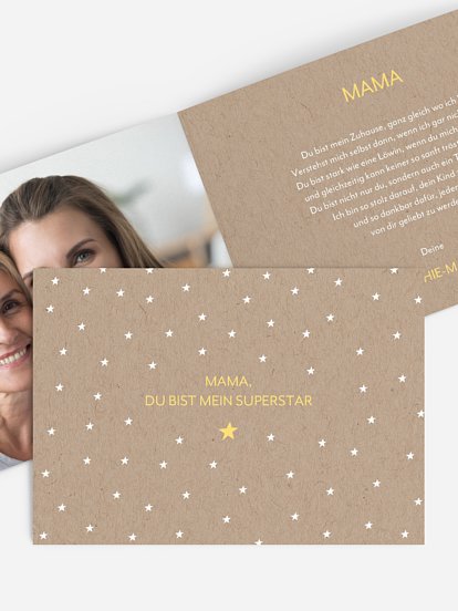 Grußkarte Superstar