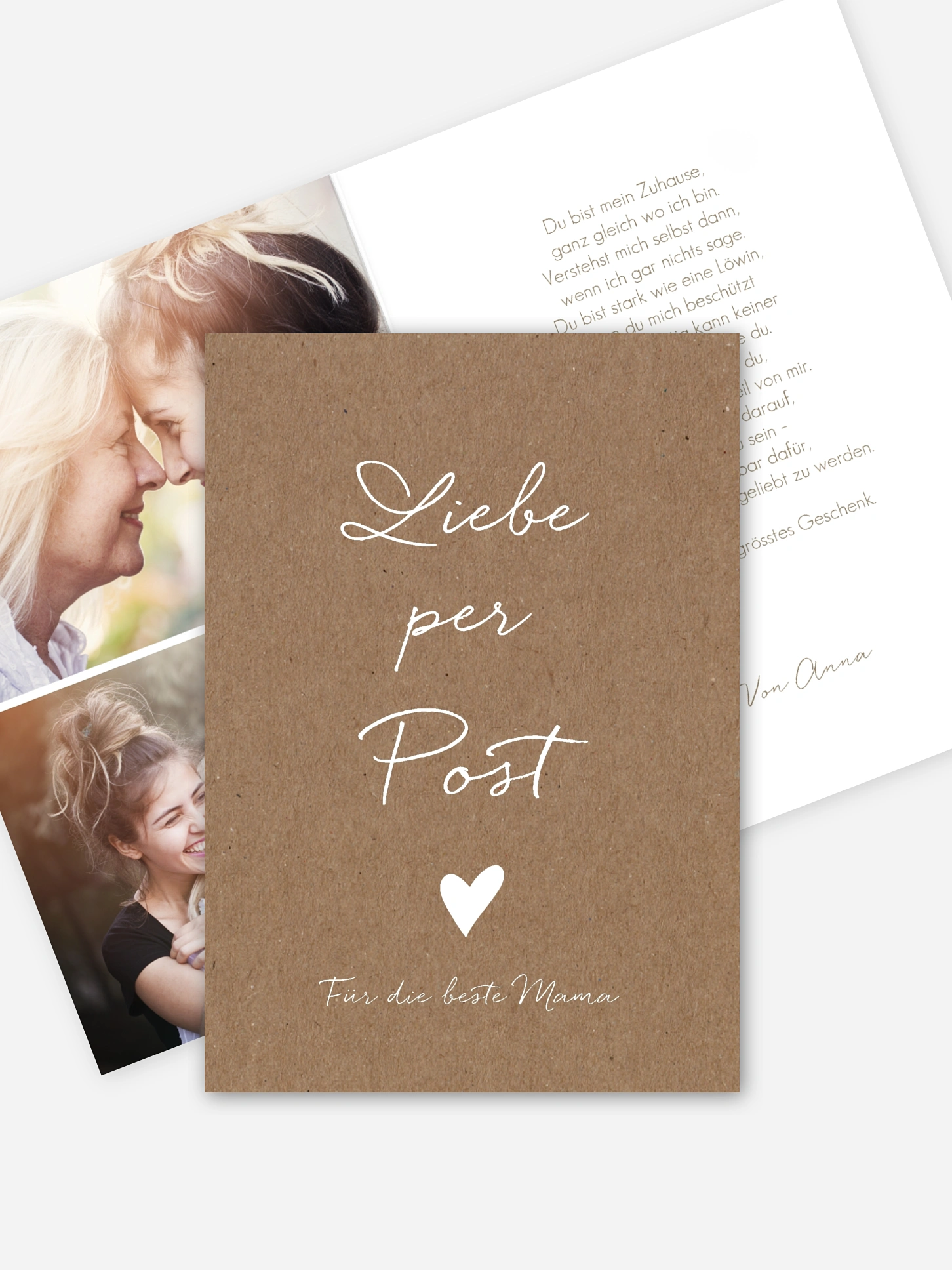 Karte zum Muttertag Liebe per Post