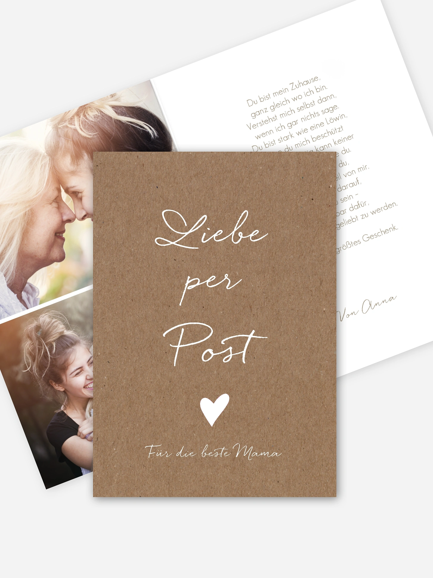 Karte zum Muttertag Liebe per Post