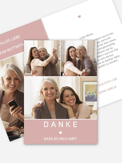 Karte zum Muttertag French Rose