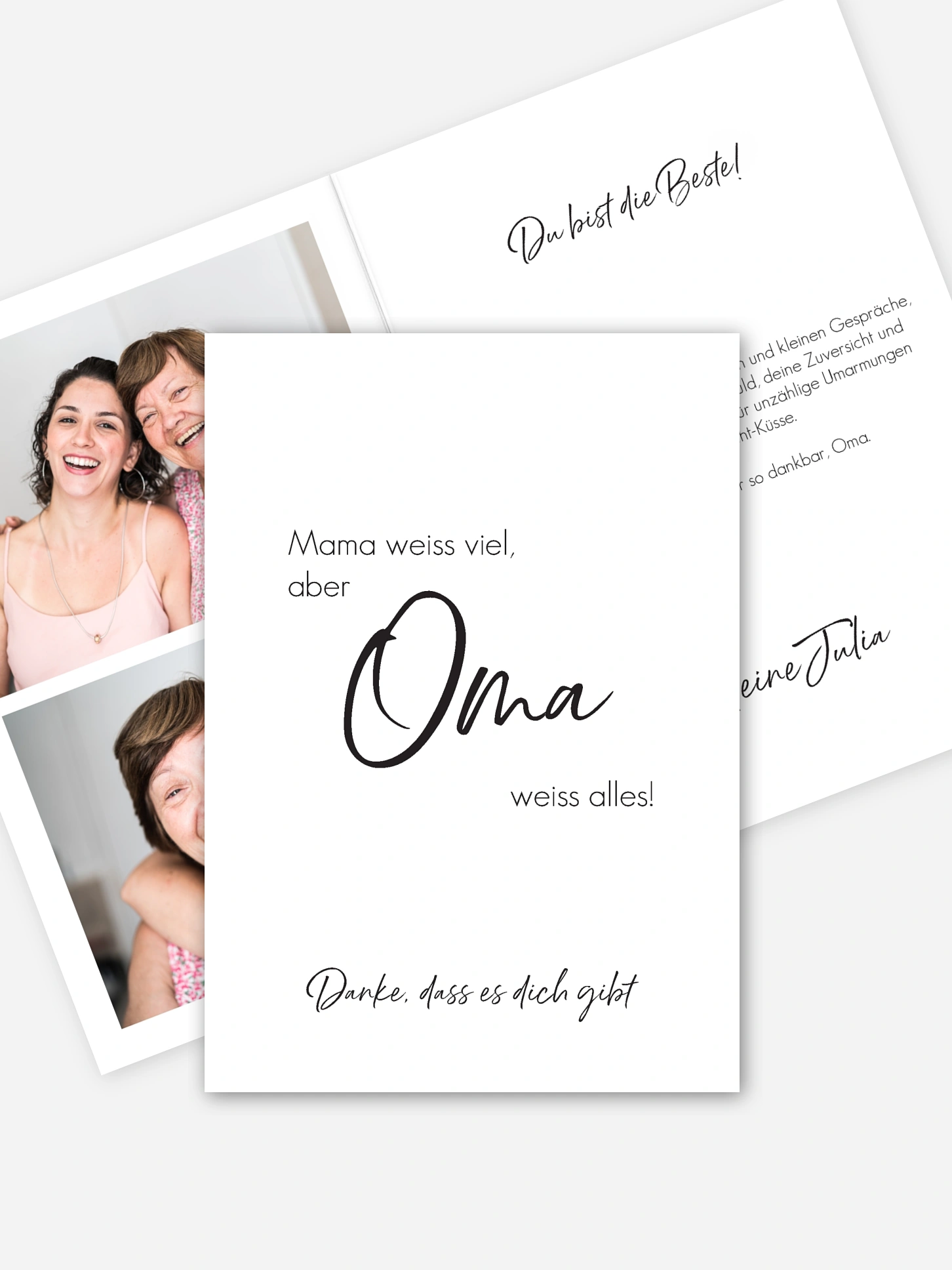 Karte zum Muttertag Oma weiß alles