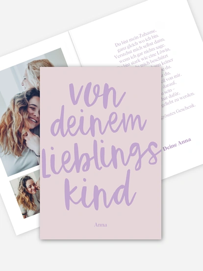 Karte zum Muttertag Lieblingskind