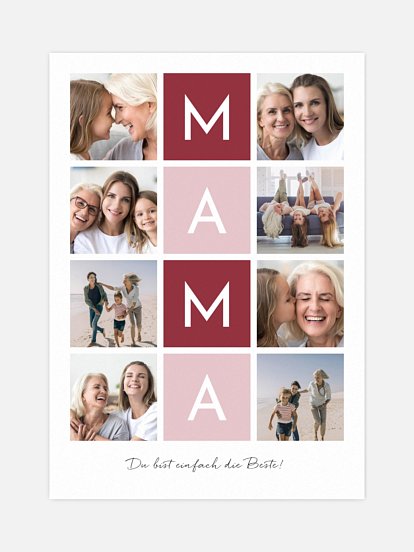 Poster Muttertag Buchstabensalat