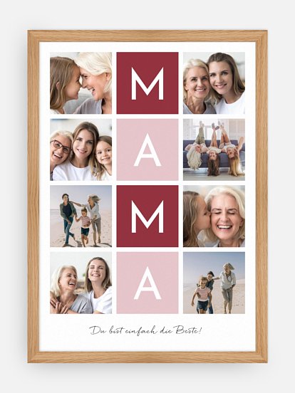 Poster Muttertag Buchstabensalat