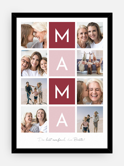 Poster Muttertag Buchstabensalat
