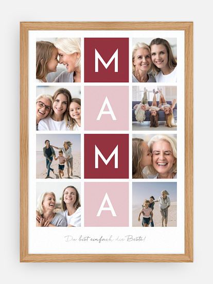 Poster Muttertag Buchstabensalat