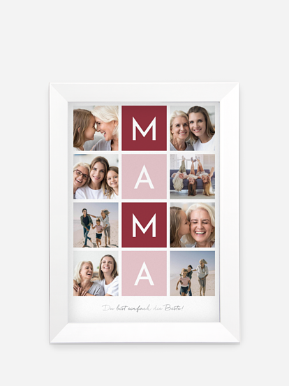 Poster Muttertag Buchstabensalat