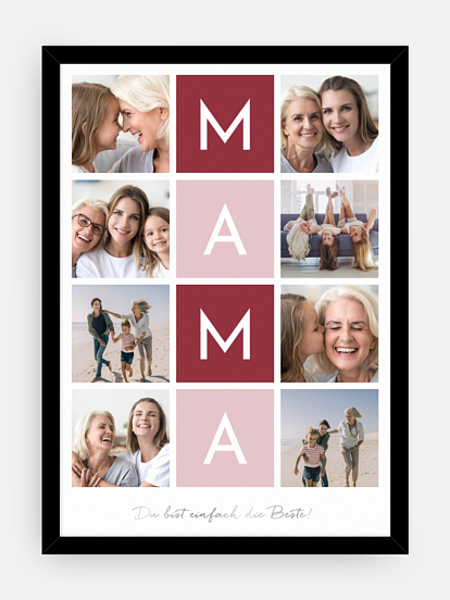 Poster Muttertag Buchstabensalat