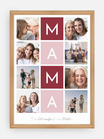 Poster Muttertag Buchstabensalat