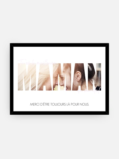 Affiche encadrée fête des mères Souvenirs avec maman
