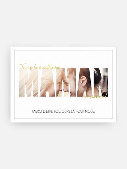 Affiche encadrée fête des mères Souvenirs avec maman