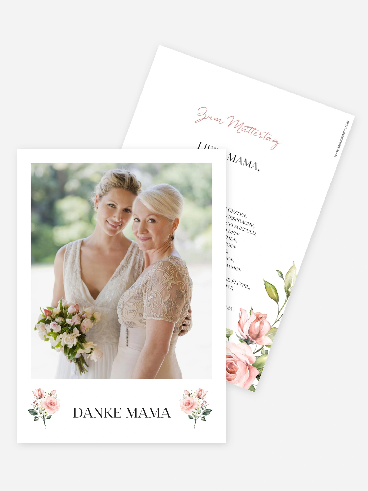 Karte zum Muttertag Soft Color Florals
