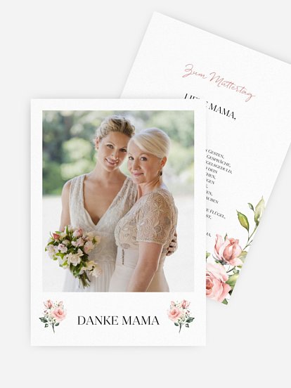 Karte zum Muttertag Soft Color Florals