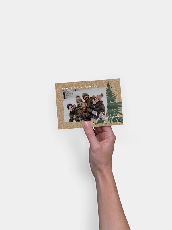 Weihnachtskarte Classic Tree Kraftpapier