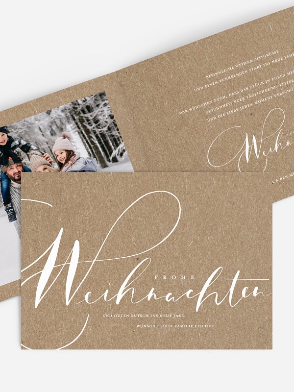 Winter Lettering Kraftpapier
