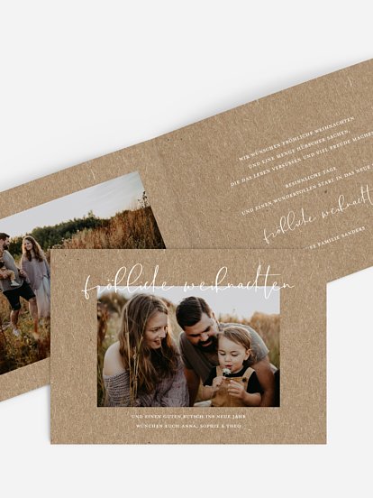 Weihnachtskarte Weihnachtstag Kraftpapier