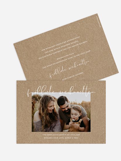 Weihnachtskarte Weihnachtstag Kraftpapier