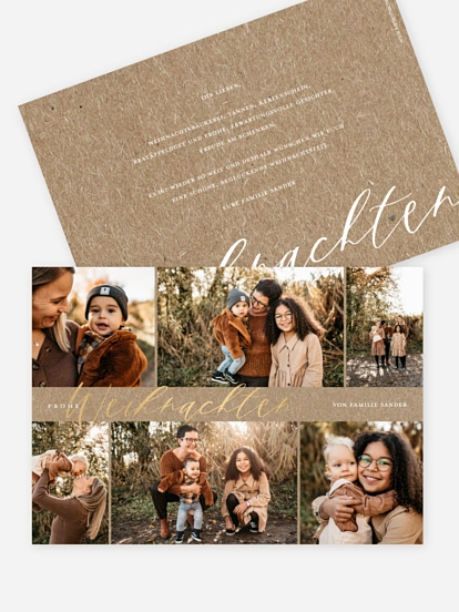 Weihnachtskarte Magic Christmas Kraftpapier